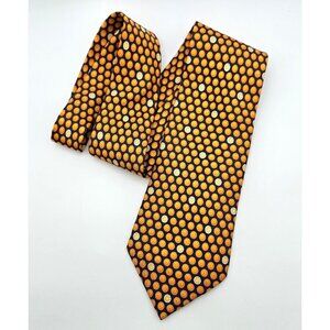 Hermes' Silk Necktie Whimsical Orange-Slice Citrus Fruit Vintage